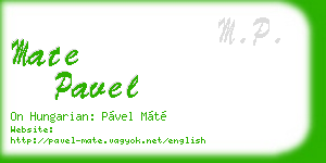 mate pavel business card